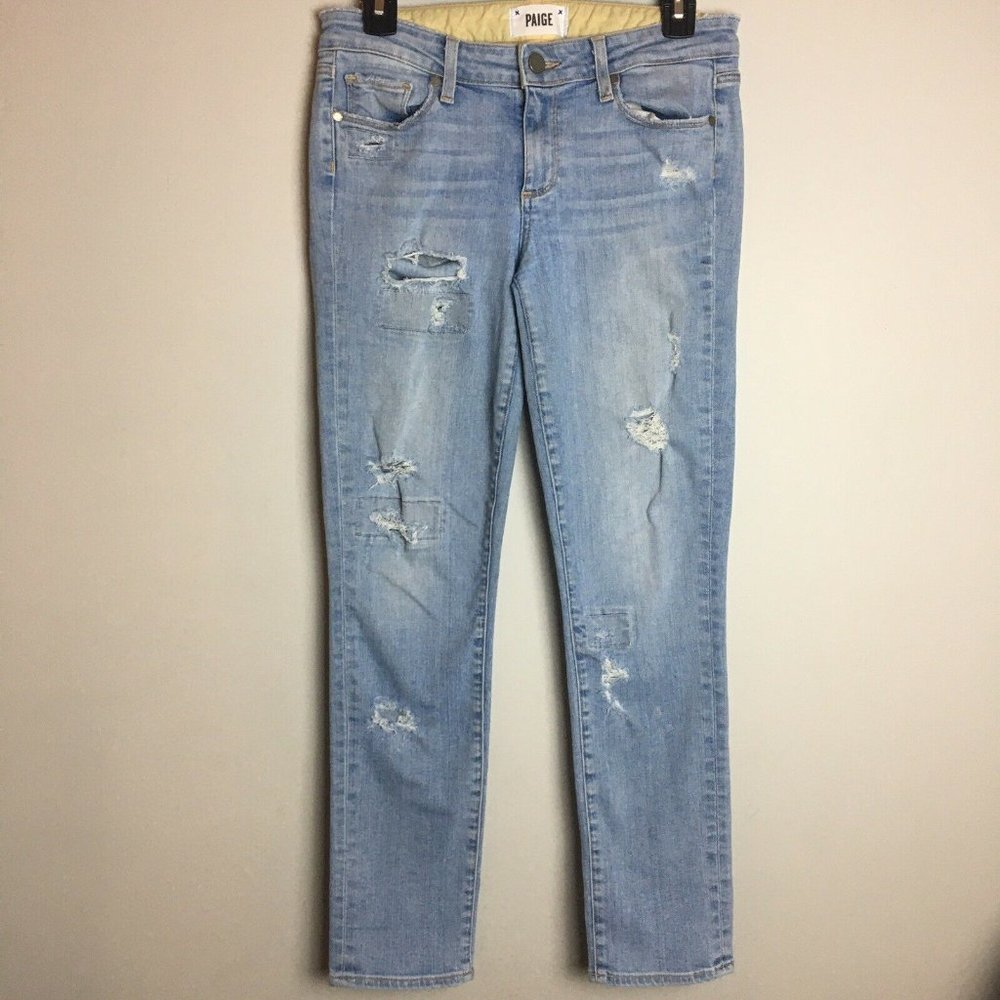 Paige Womens Size 27 SkyLine Ankle Peg Distressed